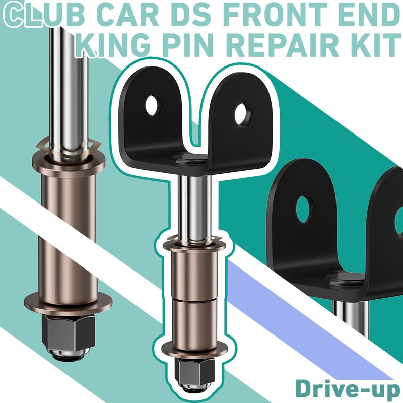 Drive-up Golf Cart Front End King Pin Repair Kit for Club Car DS 1981-Up Gas and Electric Models, OEM 1016386 - Image 3
